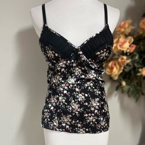 Forever 21 Black and White Fitted Bustier Camisole